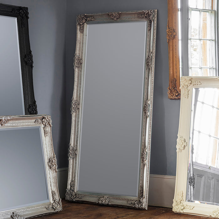 Nelson Lighting NL1409496 Aged Silver Wood Rectangle Leaner Mirror