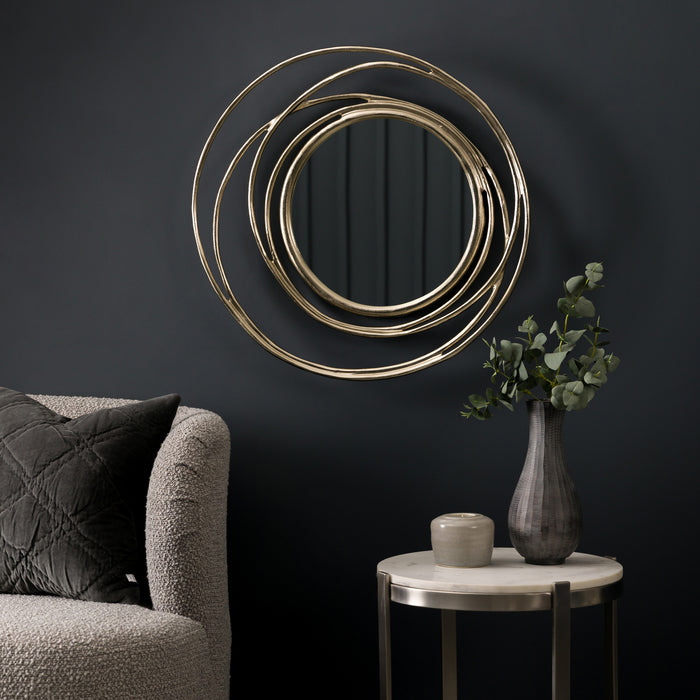 Nelson Lighting NL1409500 Satin Gold Decorative Mirror