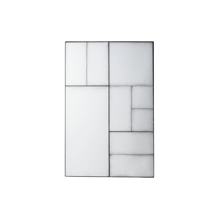 Nelson Lighting NL1409536 Multi Glass Panel Antique Mirror Rectangle Mirror