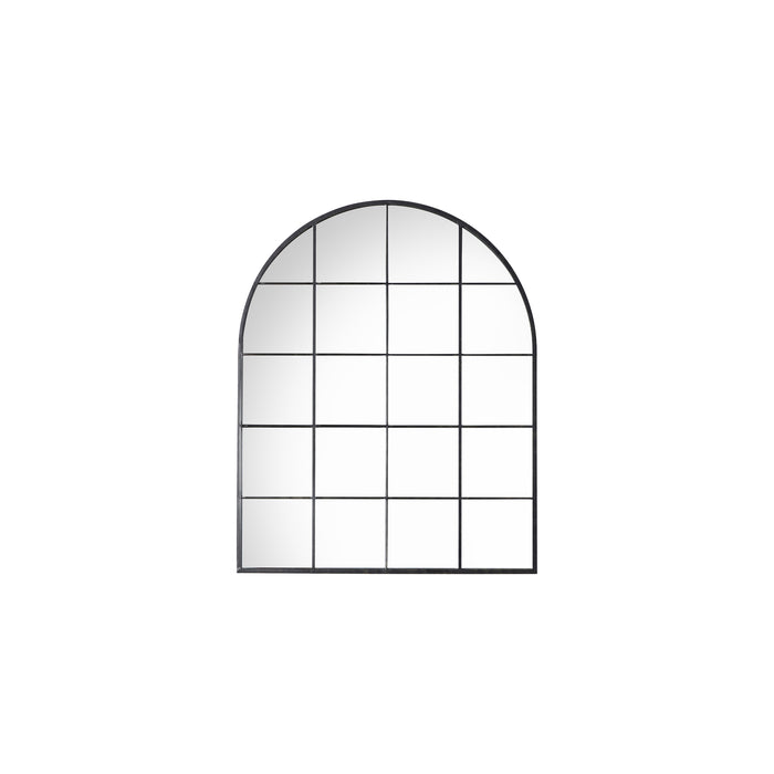 Nelson Lighting NL1409623 Matt Black Arch Window Mirror