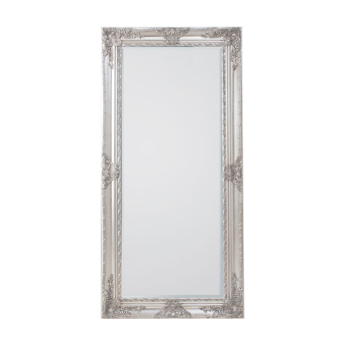 Nelson Lighting NL1409627 Antique Silver Baroque Style Leaner Mirror