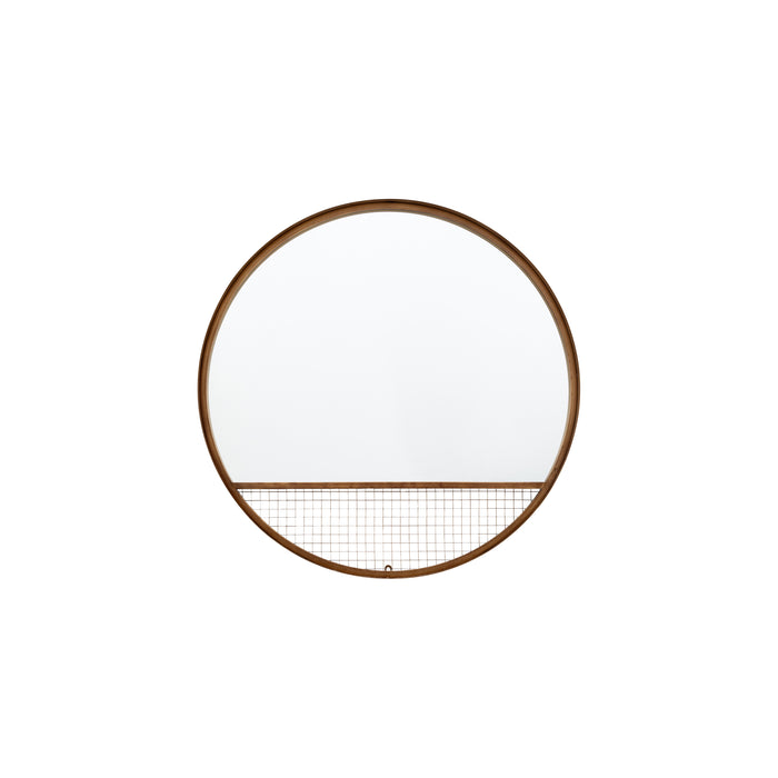 Nelson Lighting NL1409719 Aged Bronze Round Mirror