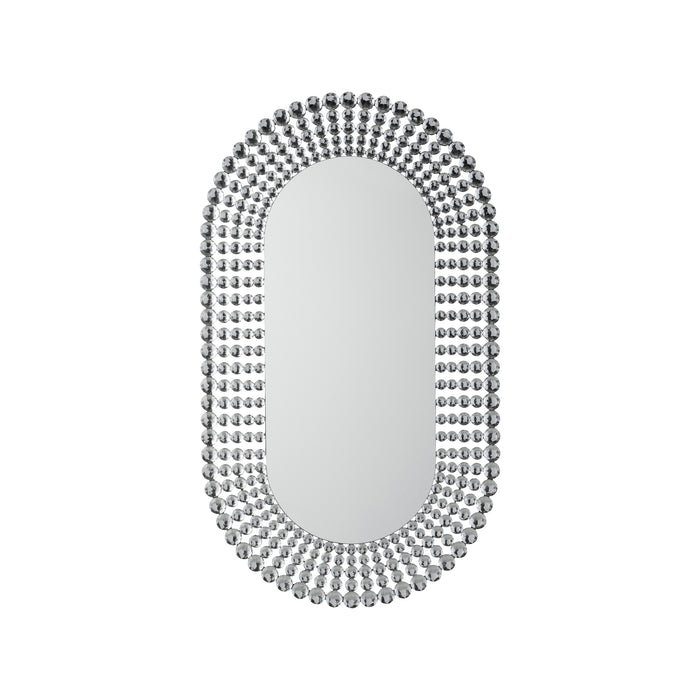 Nelson Lighting NL1409748 Clear Faceted Edged Ellipse Mirror