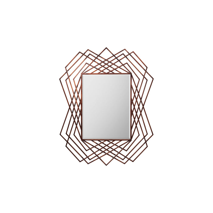 Nelson Lighting NL1409754 Burnished Copper Rectangle Mirror