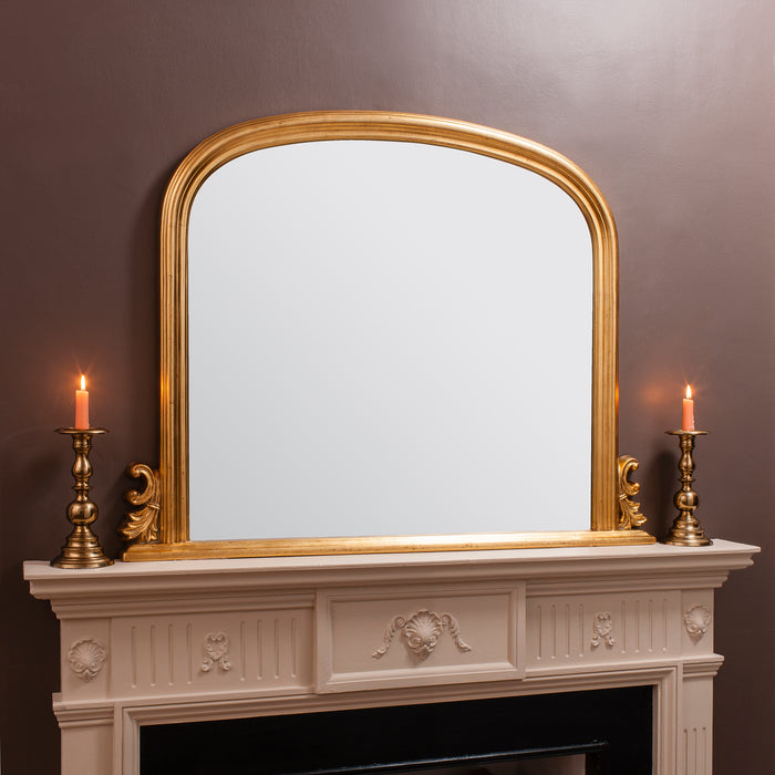 Nelson Lighting NL1409761 Gold Leaf Arch Over Mantel Mirror