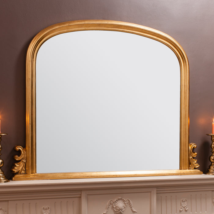 Nelson Lighting NL1409761 Gold Leaf Arch Over Mantel Mirror