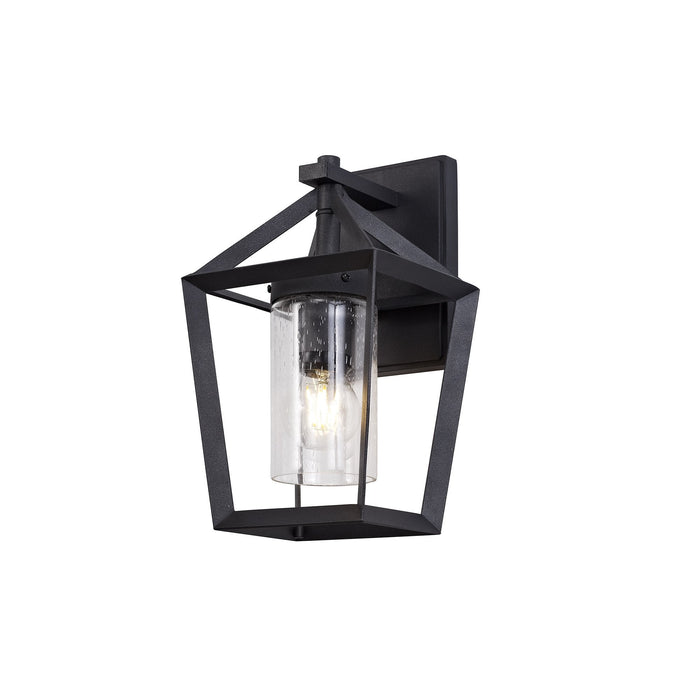 Nelson Lighting NL77809 Carma Outdoor Down Wall Lamp 1 Light Anthracite/Clear Rain Drop Effect Glass