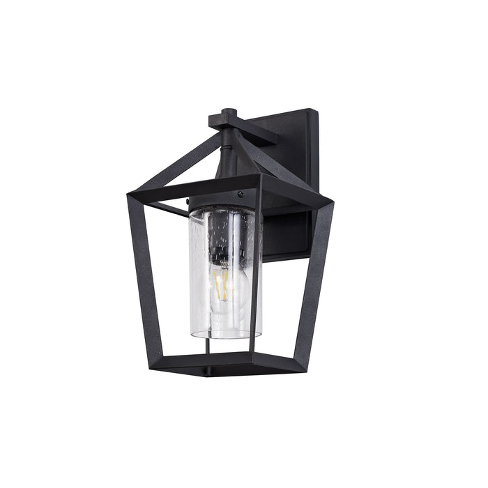 Nelson Lighting NL77809 Carma Outdoor Down Wall Lamp 1 Light Anthracite/Clear Rain Drop Effect Glass