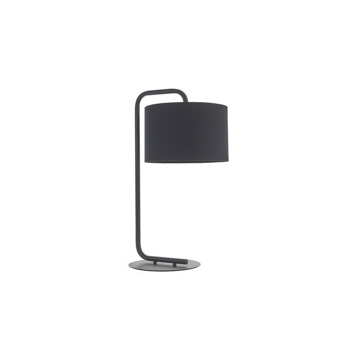 Nelson Lighting NL942345 1 Light Table Lamp Satin Black Paint & Black Fabric