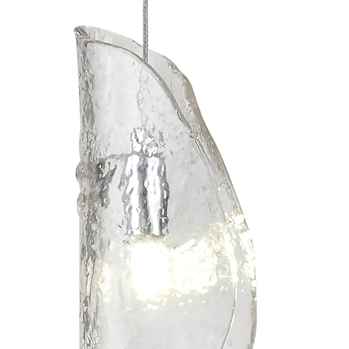 Nelson Lighting NL81899 Wish Pendant 1 Light Polished Chrome/Clear Glass