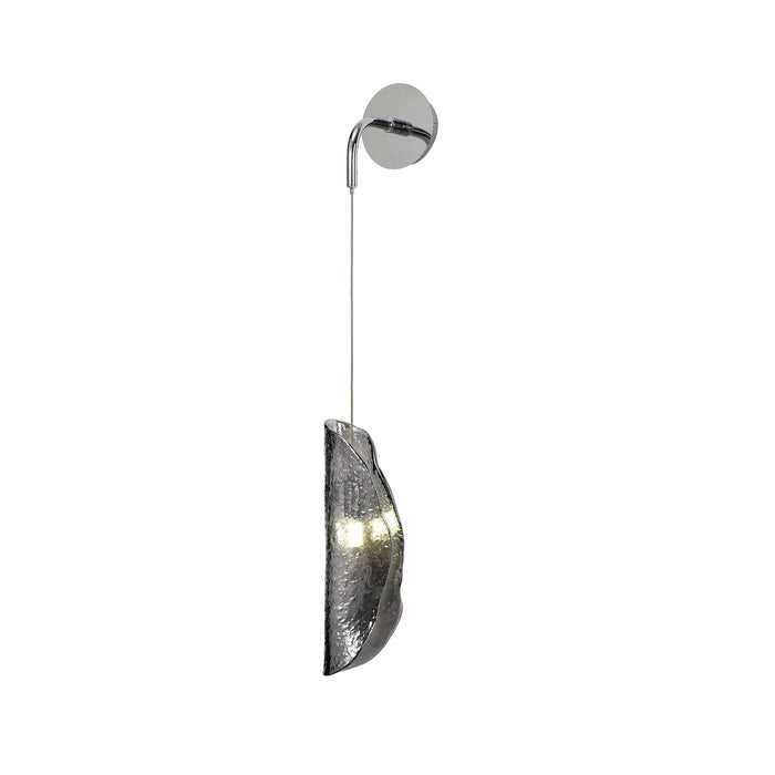 Nelson Lighting NL81959 Wish Wall Light 1 Light Polished Chrome/Smoked Glass