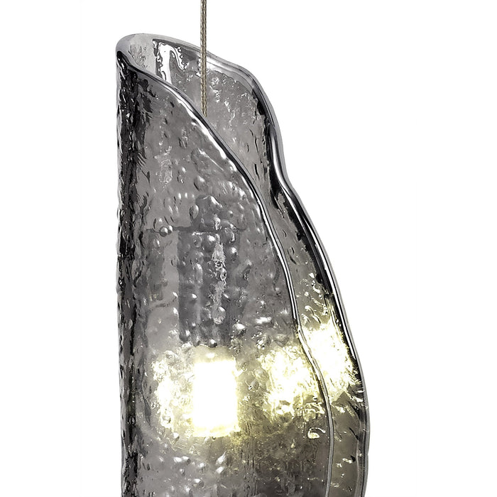 Nelson Lighting NL81959 Wish Wall Light 1 Light Polished Chrome/Smoked Glass