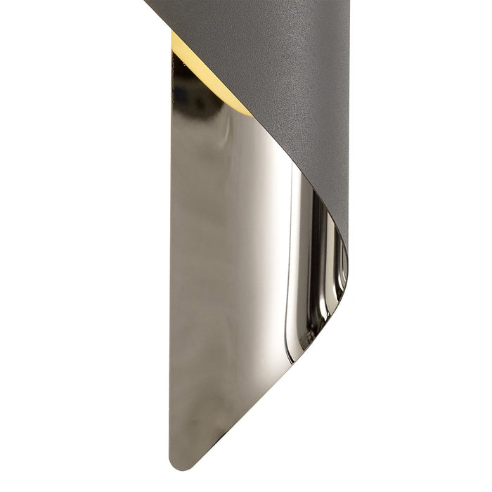 Nelson Lighting NL83119 Kally LED Wall Lamp Large Anthracite/Polished Chrome