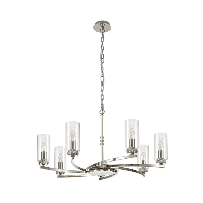 Nelson Lighting NL83749 Darling 7 Light Pendant/Semi Ceiling Polished Nickel