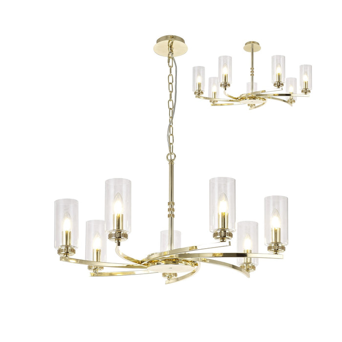 Nelson Lighting NL83759 Darling 7 Light Pendant/Semi Ceiling Polished Gold