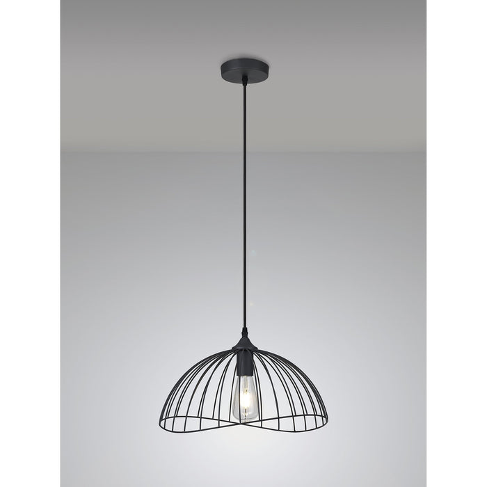 Nelson Lighting NL83799 Belgium Dome Pendant Graphite