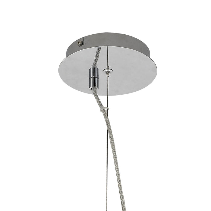 Nelson Lighting NL84199 Zen Pendant 38cm Round Chrome & Clear