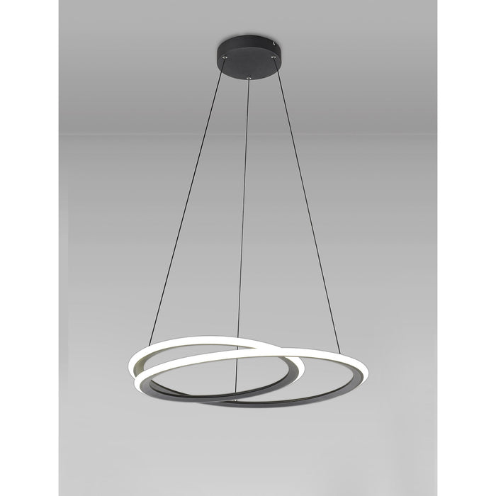 Nelson Lighting NL84629 Melisa LED Pendant 3 Step Dimming Black