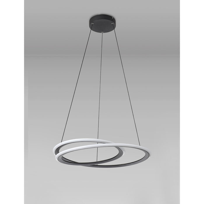 Nelson Lighting NL84629 Melisa LED Pendant 3 Step Dimming Black