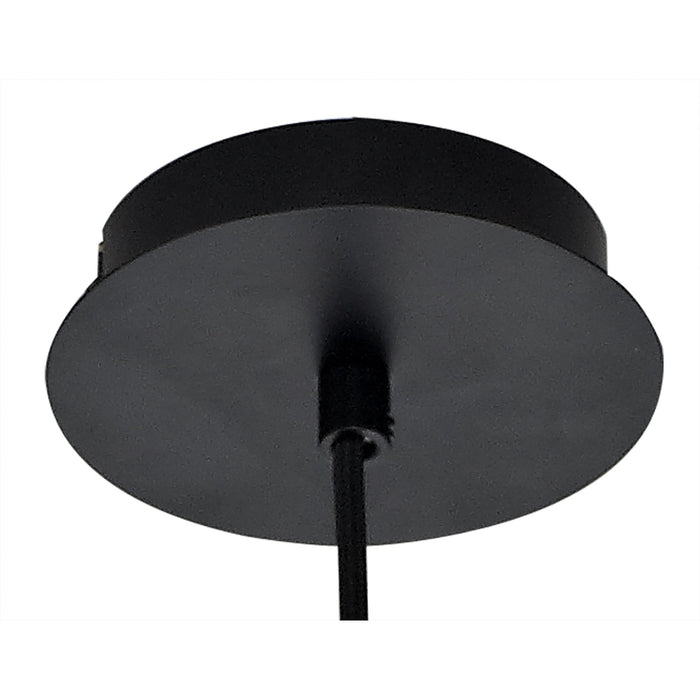 Nelson Lighting NL84869 Kane Pendant 15cm Dome Matt Black & Smoke