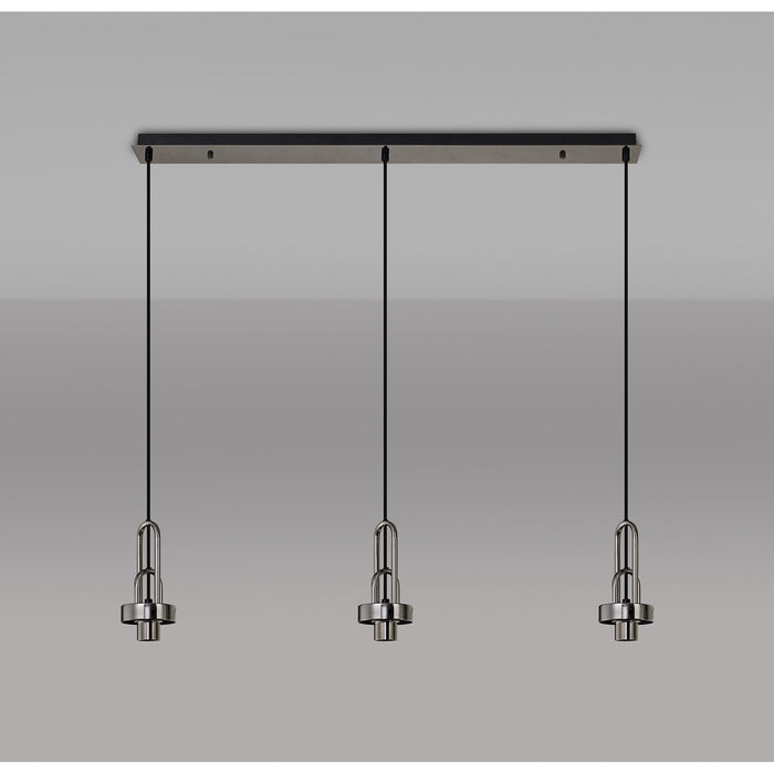 Nelson Lighting NL83199 Acme Linear Suspension Kit Black Chrome/Matt Black