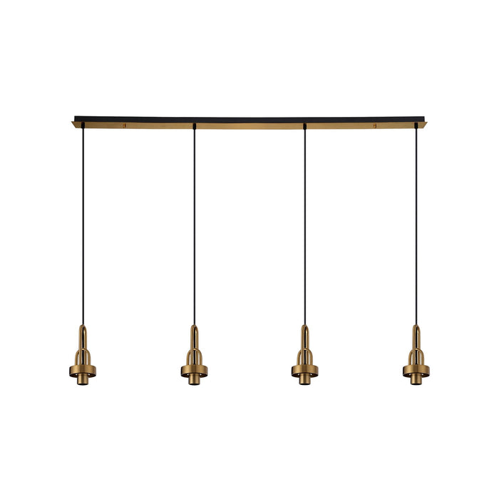 Nelson Lighting NL83229 Acme Linear Suspension Kit Brass Gold/Matt Black