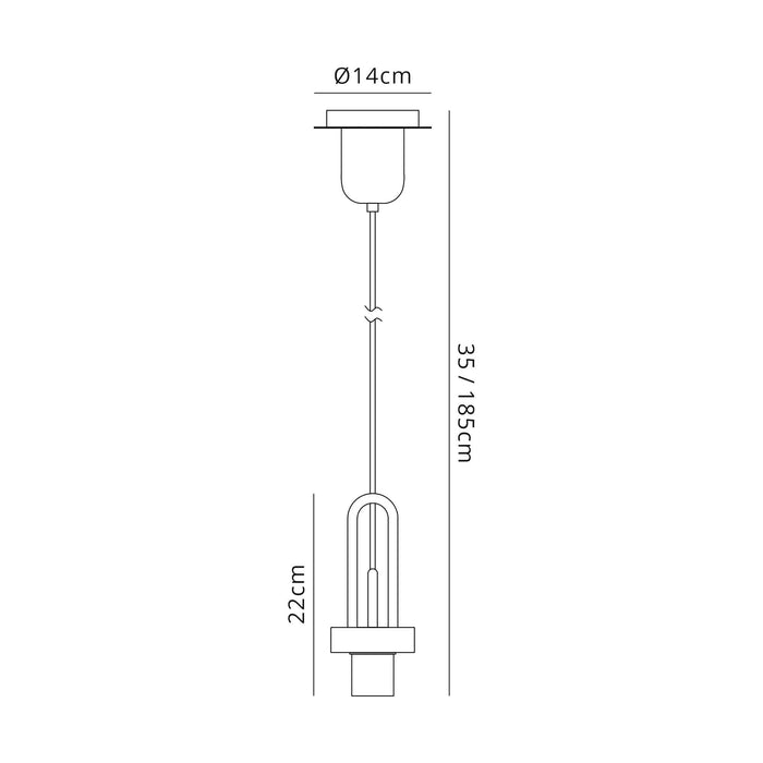 Nelson Lighting NL84389 Acme Suspension Kit Aged Pewter/Matt Black