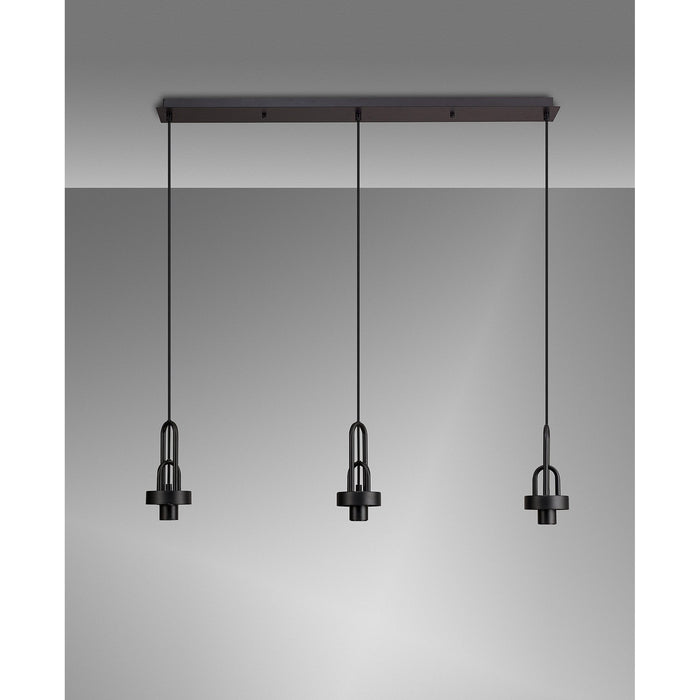 Nelson Lighting NL87739 Acme Linear Suspension Kit Matt Black