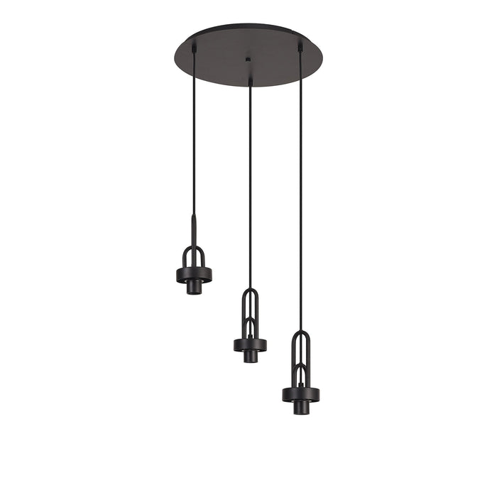 Nelson Lighting NL87919 Acme 2m Round Suspension Kit Matt Black