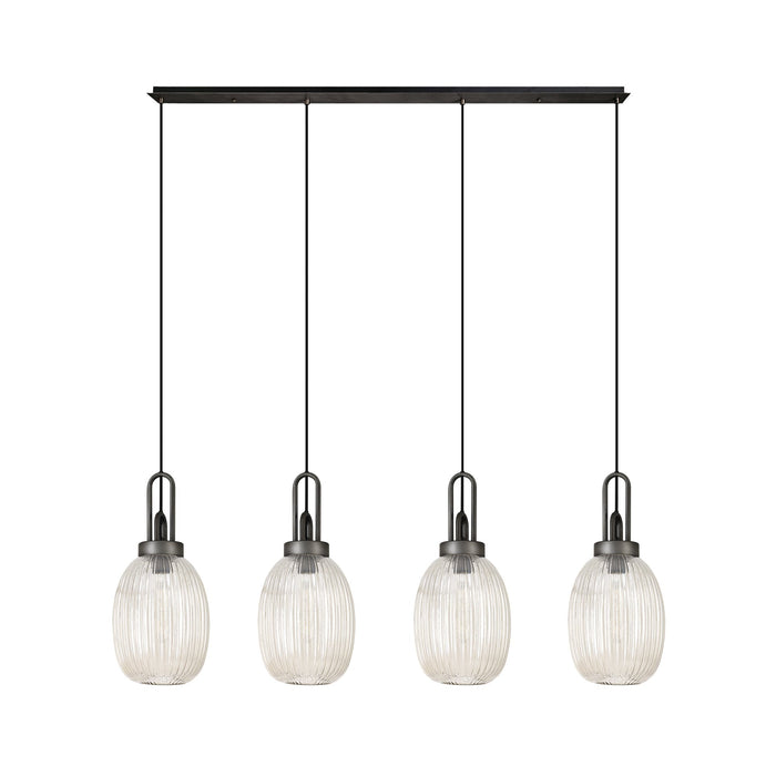 Nelson Lighting NLK00329 Acme 5 Light Round Pendant Matt Black Matt Black