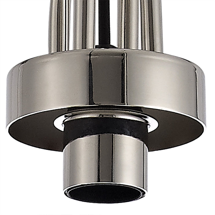 Nelson Lighting NLK05159 Acme 1 Light Pendant Polished Nickel Matt Black