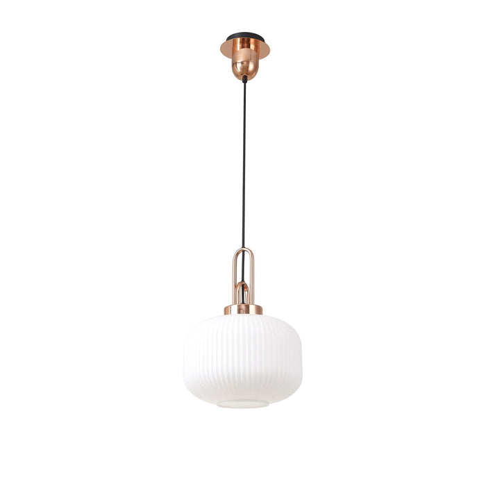 Nelson Lighting NLK05269 Acme 1 Light Pendant Copper Matt Black