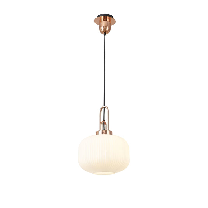 Nelson Lighting NLK05269 Acme 1 Light Pendant Copper Matt Black