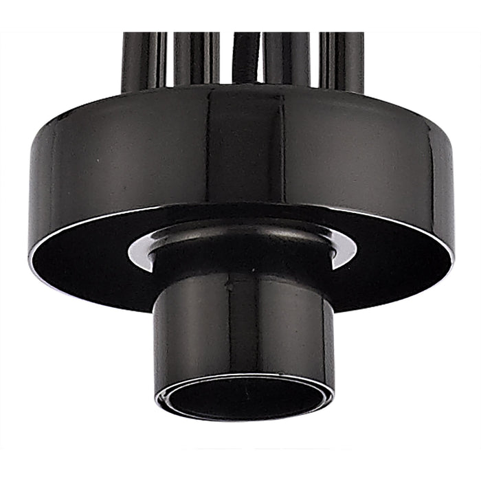 Nelson Lighting NLK05499 Acme 1 Light Pendant Black Chrome Matt Black