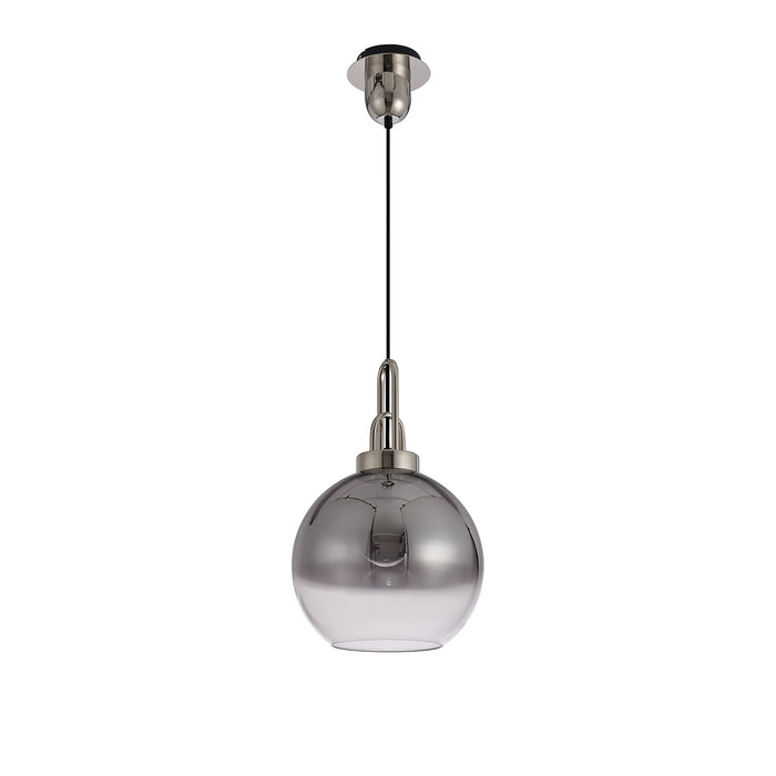 Nelson Lighting NLK05829 Acme 3 Light Linear Pendant Polished Nickel Matt Black