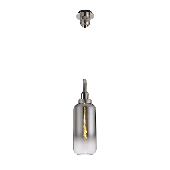 Nelson Lighting NLK05839 Acme 3 Light Linear Pendant Polished Nickel Matt Black