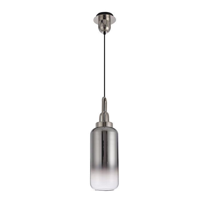 Nelson Lighting NLK05839 Acme 3 Light Linear Pendant Polished Nickel Matt Black