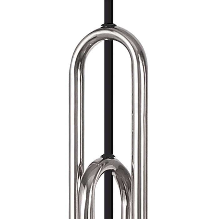 Nelson Lighting NLK05869 Acme 3 Light Linear Pendant Polished Nickel Matt Black