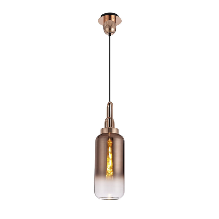 Nelson Lighting NLK05969 Acme 3 Light Linear Pendant Copper Matt Black