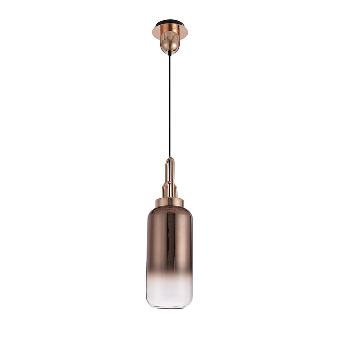 Nelson Lighting NLK05969 Acme 3 Light Linear Pendant Copper Matt Black