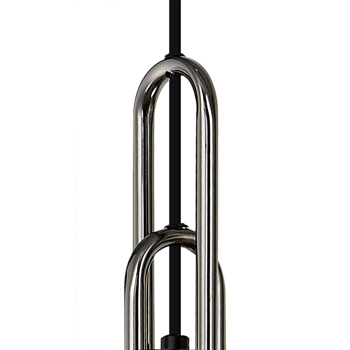 Nelson Lighting NLK06219 Acme 3 Light Linear Pendant Black Chrome Matt Black