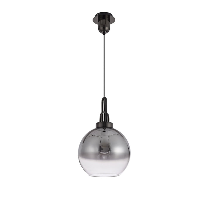 Nelson Lighting NLK06319 Acme 4 Light Linear Pendant Black Chrome Matt Black