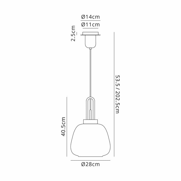 Nelson Lighting NLK15509 Acme 1 Light Pendant Matt Black Matt Black