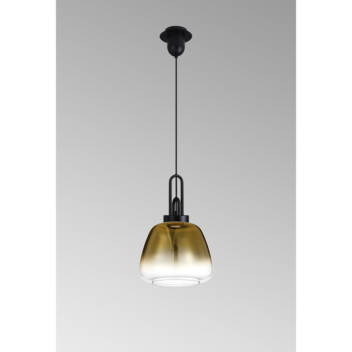 Nelson Lighting NLK15509 Acme 1 Light Pendant Matt Black Matt Black