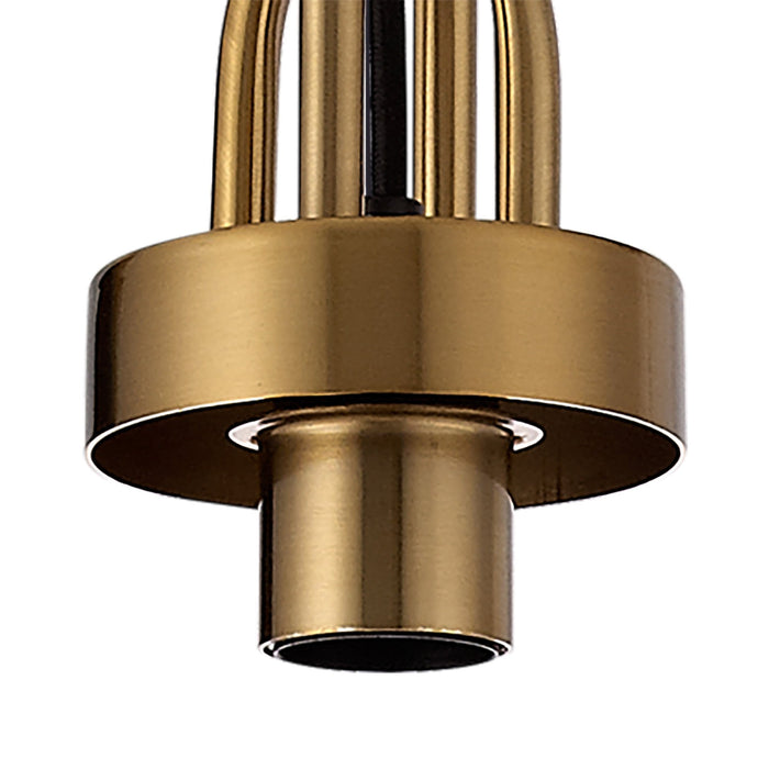 Nelson Lighting NLK15569 Acme 4 Light Linear Pendant Brass Gold Matt Black