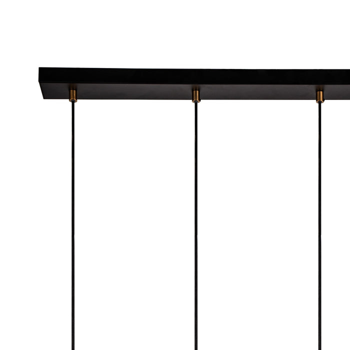 Nelson Lighting NL71249 Adner 5 Light Bar Pendant Black Painted Gold