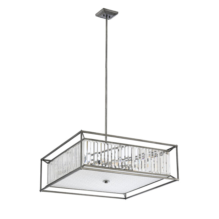 Nelson Lighting NL9968PE9 Alec 12 Light Pendant/Ceiling Light Pewter