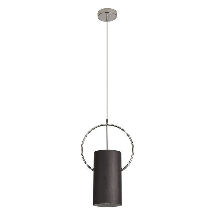 Nelson Lighting NL74509 Amo 1 Light Pendant Black Polished Chrome