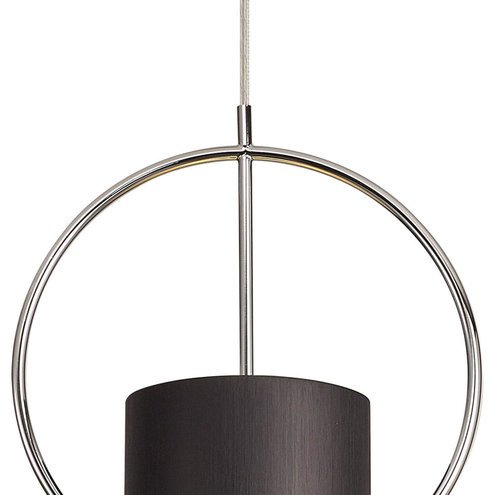 Nelson Lighting NL74509 Amo 1 Light Pendant Black Polished Chrome