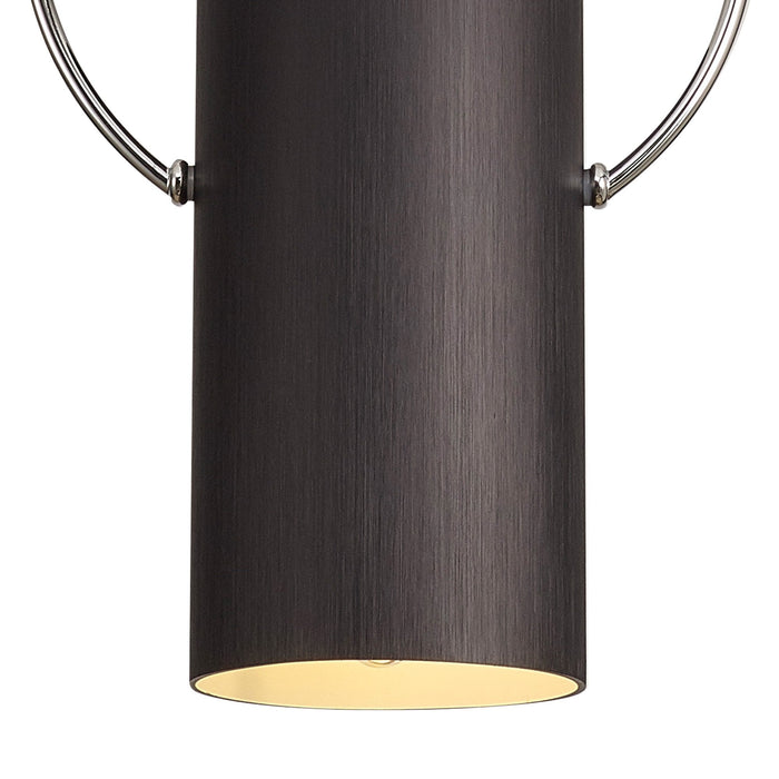 Nelson Lighting NL74509 Amo 1 Light Pendant Black Polished Chrome